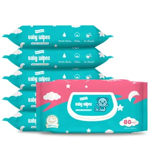 Biokleen OEM Free Sample 80ct Hypoallergenic Unscented Baby Wipes