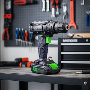 Taladro percutor <span class=keywords><strong>inalámbrico</strong></span> JimBon Power Hammer Wall, destornillador eléctrico de 21 V con puntas hexagonales, 2 baterías de 20 V - Product Image 1
