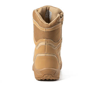 Custom Bruin Amerikaanse Stijl Tactische Laarzen Enkelhoogte Lakleer Gevechtslaarzen Rits Lichtgewicht Zomerseizoen Big Size - Product Image 5