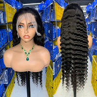 Perruque en cheveux humains vierges indiens naturels, dentelle HD, Super Double Drawn, densité 250, perruque frontale 13x6 en dentelle HD, pré-épilée