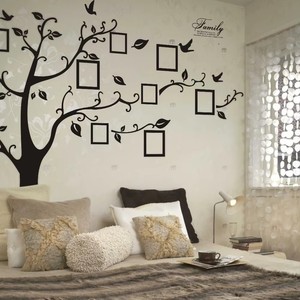 Adesivo Murale Albero Genealogico con 8 Cornici per Foto, Stampa Serigrafica, Autoadesivo, Impermeabile, Resistente ai Raggi UV, Decorazione per la Casa - Product Image 6