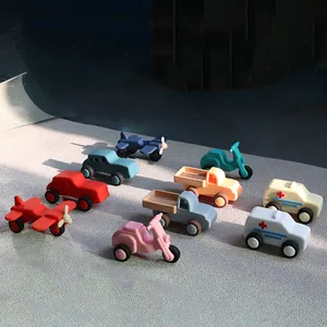 PAISEN silicona personalizado niño niña Mini vehículos pequeños camión Motor ambulancia avión rueda de coche juego de juguete para niño bebé juguetes sensoriales
