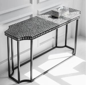 Wabi-sabi Wind Shell sala de estar porche Mesa ligera de lujo retro pequeña mesa estrecha púrpura vista final Mesa - Product Image 3