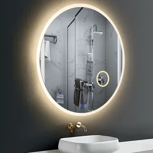 Bán buôn hình bầu dục phòng tắm ánh sáng lên, de-fogging, Bluetooth Led Gương