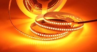 Turuncu Amber LED şerit ışık DC12V DC24V 2835 1800K 1900K 2100K bakır lamba gövdesi ile