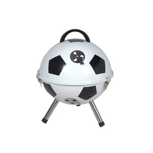 Football Grill 14-Inch Portable Spherical BBQ Outdoor Camping Mini Grill With Lid Windproof Detachable Design - Product Image 3
