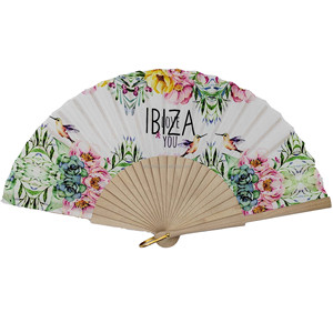 At a Low Price Promotional <strong>Personalised</strong> Folding Wooden <strong>Hand</strong> <strong>Fan</strong> - Product Image 6
