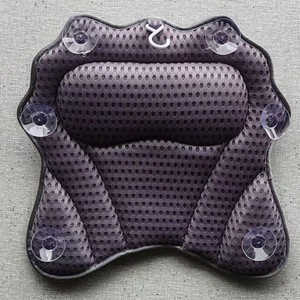 <span class=keywords><strong>Coussin</strong></span> de bain ergonomique avec 6 ventouses puissantes, antidérapant, de luxe, pour le soutien du dos et du cou, respirant, oreiller de bain 4D - Product Image 4