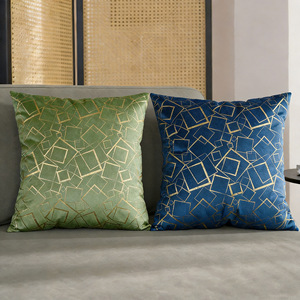 Housse de <span class=keywords><strong>coussin</strong></span> carrée en velours gaufré style nordique, géométrique, de luxe léger, en velours hollandais haut de gamme pour salon - Product Image 3