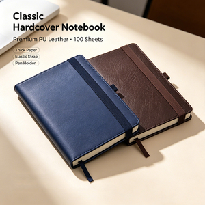 SK Classic Hardcover <b>Notebook</b> Premium PU Leather 100 Sheets <b>Thick</b> Paper Elastic Strap - Product Image 6