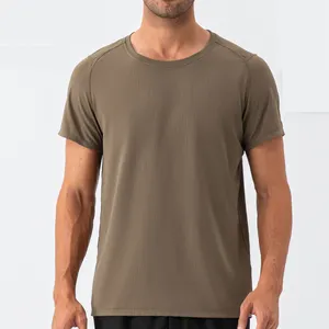 Round neck loose top sport running quick drying men's T-shirt summer breathable moisture wadding sweat