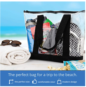 Bolsas de Compras Transparentes de PVC Impermeables Personalizadas y Económicas para Gimnasio o Playa, Bolsas de Mano con Asas de Cuerda - Product Image 5