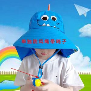 Childrens Sun Hat Blue Breathable Neck <b>Protector</b> Elastic Y <b>Back</b> Toddler Unisex Summer Beach Hat - Product Image 5