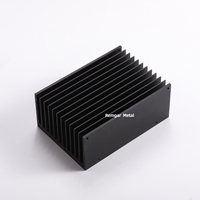 Onduleur laser anodisé noir usinage CNC profilé extrudé SK121 112X67.5mm thermique extrusion dissipateur thermique en aluminium