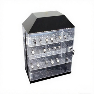 Khóa hiển thị trường hợp có thể tháo rời 4-Tier <span class=keywords><strong>Acrylic</strong></span> hiển thị trường hợp với khóa Khóa rõ ràng Countertop hiển thị trường hợp với kệ - Product Image 4