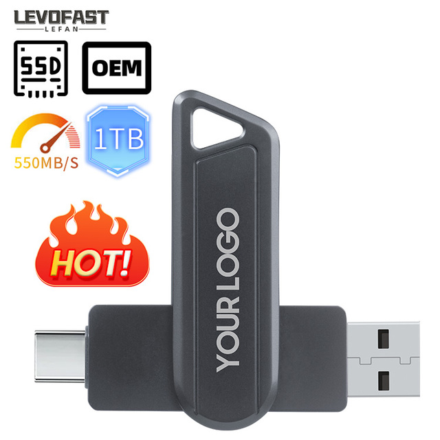 LEVOFAST New OEM Custom Logo Design Portable Solid State U Disk Anti-Fingerprint 64GB 128GB