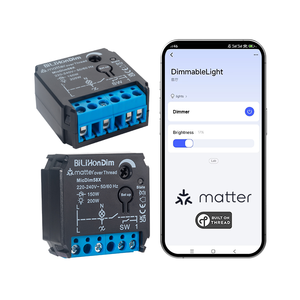 Interruptor inteligente Matter Over Thread con regulador de intensidad, 200W, LED, halógeno, sin neutro, módulo de pared, compatible con Google <span class=keywords><strong>Alexa</strong></span>, SmartThings, Apple Home, personalizable - Product Image 6