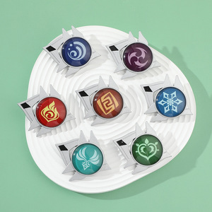 Vendita calda all'ingrosso di fabbrica 7 disegni <span class=keywords><strong>Genshin</strong></span> <span class=keywords><strong>Impact</strong></span> pins spille smaltate luminose Creative regalo Anime per bambini - Product Image 2