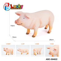 Jouet en caoutchouc souple de simulation, ensemble d'animaux de la jungle en plastique, jouet panda, hippopotame, éléphant, lion, rhinocéros, ours brun