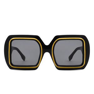 Fashion 2025 Wholesale Luxury Retro Beige <b>Large</b> <b>Frame</b> Shades Designer Custom Square <b>Frame</b> Sunglasses Women Men Gafas De Sol - Product Image 4