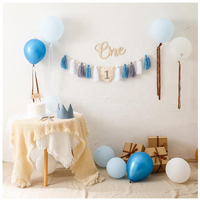 Chapeau d'anniversaire en gros, bannière, garniture de gâteau, ensembles de couronnes, chaise haute pour bébé, macramé, décorations de fête d'anniversaire