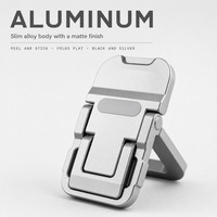 Support d'ordinateur portable invisible en alliage d'aluminium, pliable, adhésif, à coller, support de rehaussement pour ordinateur portable, double engrenage, pour bureau