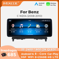 MEKEDE Car-play Auto Android 14Multimedia 2K layar 2400x900 Radio mobil Snapdragon 685 Untuk Benz C W204 2008-2010 NTG 4.0