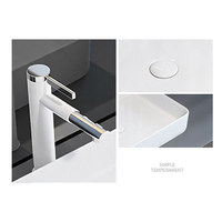 Lavabo carré en céramique blanche à poser sur comptoir, style sanitaire, directement de l'usine, pour salle de bain