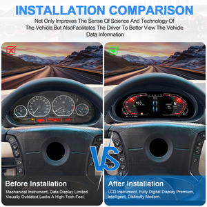 หน้าปัดดิจิตอลรถยนต์ดีไซน์ใหม่ Navihua ระบบ Linux พร้อมจอ LCD รองรับ Carplay สำหรับ BMW ซีรีส์ 3 E46 ปี 1999-2004 - Product Image 5
