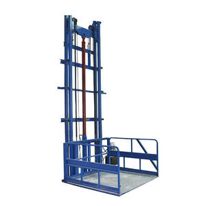 Qiyun Kinglift 1-10m Lift Pengangkat Barang Rel Tunggal/Ganda yang Dapat Disesuaikan, Penggerak Hidrolik, Lift Gudang Elektrik - Product Image 1