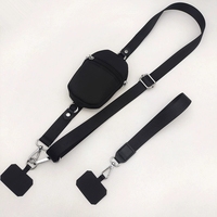 Sangle de téléphone réglable en nylon de qualité supérieure avec portefeuille antivol, cordon universel pour téléphone à porter en bandoulière pour sac et porte-clés de téléphone