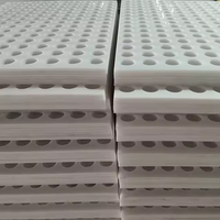 Tablero de polipropileno PP de corte personalizado Azulejos perforados de plástico Retornos Celling Placa de orificio de plástico Techos de plástico-Productos de hoja