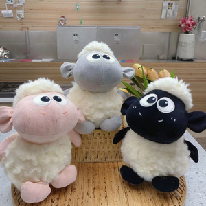 Hot bán 20cm thêu Lamb <span class=keywords><strong>Shaun</strong></span> cừu sang trọng con búp bê thú nhồi bông món quà sinh nhật PP bông điền Claw máy đồ chơi - Product Image 6