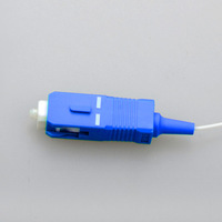 SC/UPC 1X8 Optical Splitter PLC 1:8 serat optik Mini tabung baja tipe G657A1 0.9mm 1m Planar Lightwave sirkuit