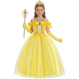 Costume de fête d'Halloween pour enfants, déguisement de <span class=keywords><strong>princesse</strong></span> et de beauté, robe de bal - Product Image 1