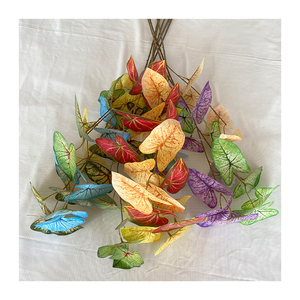 Coloré Artificielle Taro Feuilles Arbre Mur Décor pour Noël Thanksgiving Pâques Nouvel An Halloween Graduation Dekoration - Product Image 3