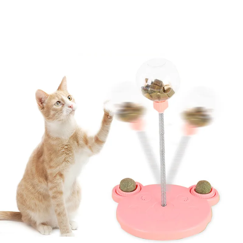 Hot Sale Cat Leaking Food Ball Toy Anti-slip Detachable Interactive Pet Puzzle Toy With Catnip