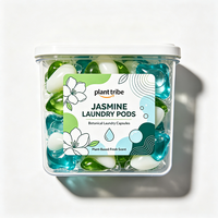 Capsules de lessive hydrosolubles au jasmin, parfum floral frais de jasmin, nettoyage en profondeur, parfum longue durée, perles de lessive