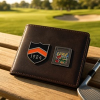 Marqueur de balle de golf personnalisé en émail dur, forme irrégulière, pour cadeau d'anniversaire de club, vente en gros