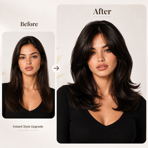 Perruque synthétique haute température pour <span class=keywords><strong>femme</strong></span>, brun chocolat foncé, <span class=keywords><strong>coupe</strong></span> bob dégradé avec <span class=keywords><strong>frange</strong></span> latérale, résistante à la chaleur, effet naturel - Product Image 2