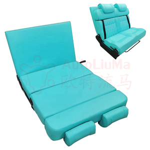 Asiento de Cuero Convertible AutoLiuMa para Camper Van <span class=keywords><strong>Mercedes</strong></span> Sprinter, Diseño Deslizante Delantero de Tres Pliegues, Se Plana Completamente como una Cama - Product Image 4