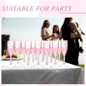 Flûtes à champagne en plastique bleu clair <span class=keywords><strong>incassables</strong></span>, <span class=keywords><strong>verres</strong></span> à pied en acrylique <span class=keywords><strong>incassables</strong></span> <span class=keywords><strong>pour</strong></span> fêtes en plein air et au bord de la piscine, vente en gros - Product Image 5