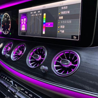 Sortie d'évent de turbine de climatisation avant et arrière de haute qualité avec lumière ambiante de 64 couleurs pour mercedes-benz classe E W213