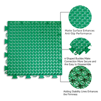 OBANA Tapis de sol pour terrain de basket-ball suspendu multifonctionnel, dalles en plastique, revêtement de sol sportif, résistant aux intempéries, antidérapant