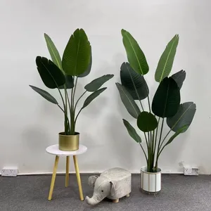 Wholesale Decoration Banana Large Tree Artificial Green Traveler Indoor Banana Tree