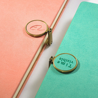 Carnet à couverture rigide en cuir PU 32K, 200 pages, fermeture à boucle, agenda professionnel personnalisable avec logo pour acheteurs en gros de bureau