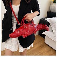 Sac à bandoulière créatif et original en forme de crocodile 3D avec fermeture éclair pour femme, style urbain, pour les filles audacieuses