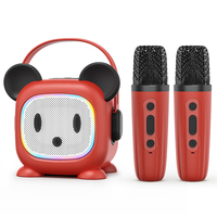Microphone Karaoké Portable BT T60 avec Éclairage RVB et Connectivité Sans Fil BLE5.3 pour Utilisation sur Bureau