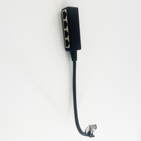 RJ45 1 macho a 4 hembra LAN Ethernet Socket 2/3 Puerto Splitter Ethernet Cable extensor de red Cable adaptador Accesorios