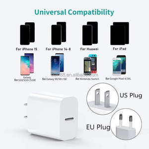 Échantillon <span class=keywords><strong>Gratuit</strong></span> Chargeur USB C 20W pour Apple Prise US EU UK AU Adaptateur <span class=keywords><strong>de</strong></span> Voyage Type C PD Charge Rapide pour iPhone 15 14 13 - Product Image 6